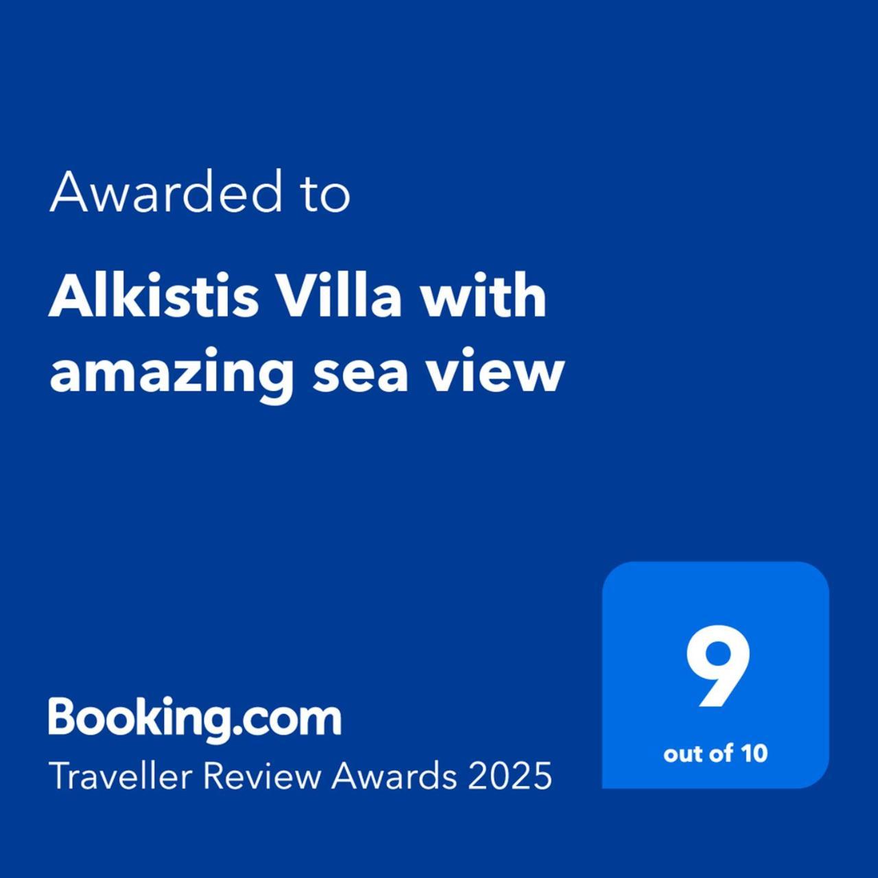 Alkistis Villa With Amazing Sea View Maroulas Екстер'єр фото